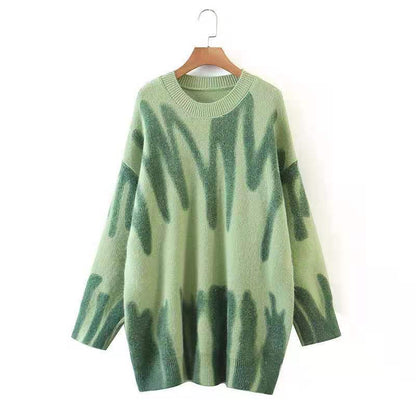 Damen Pullover Groß locker Farbverlauf Eveloria