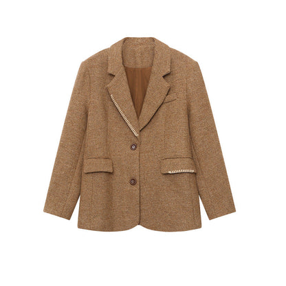 Damen Blazer Strukturiert Dekorativ Eveloria