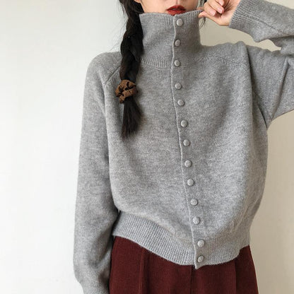 Damen Cardigan mit Knöpfen Modisch Eveloria - Eveloria