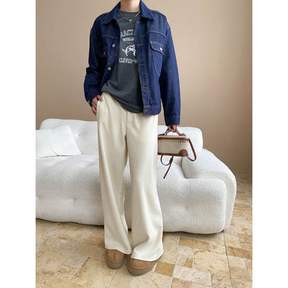 Damen Palazzohose Jersey Bequem Eveloria