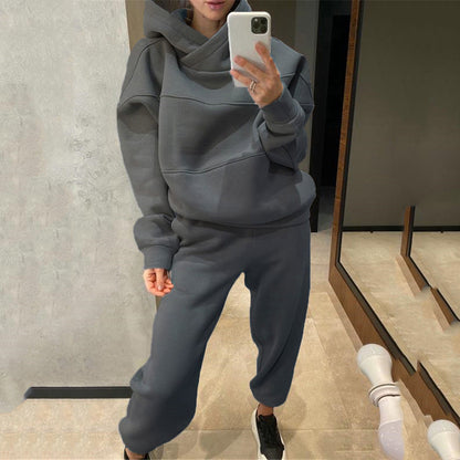 Damen Hoodie Jogginghose Set Weite Passform Bequem