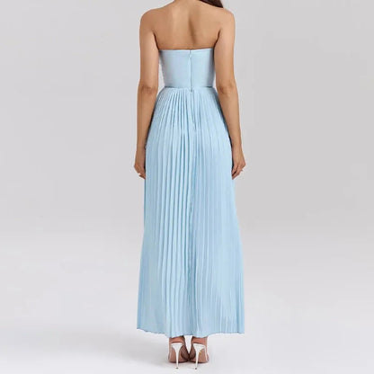 Damen Abendkleid Plissiert Eveloria Eleganz