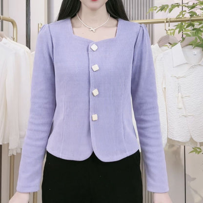 Damen Kurzjacke mit Knöpfen Eveloria