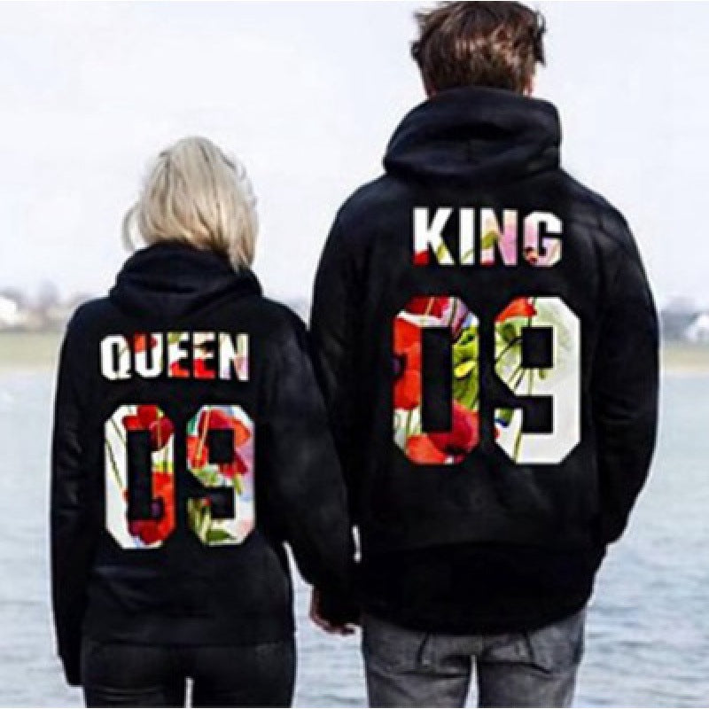 Damen Hoodie mit Floralem Design Kapuze Eveloria
