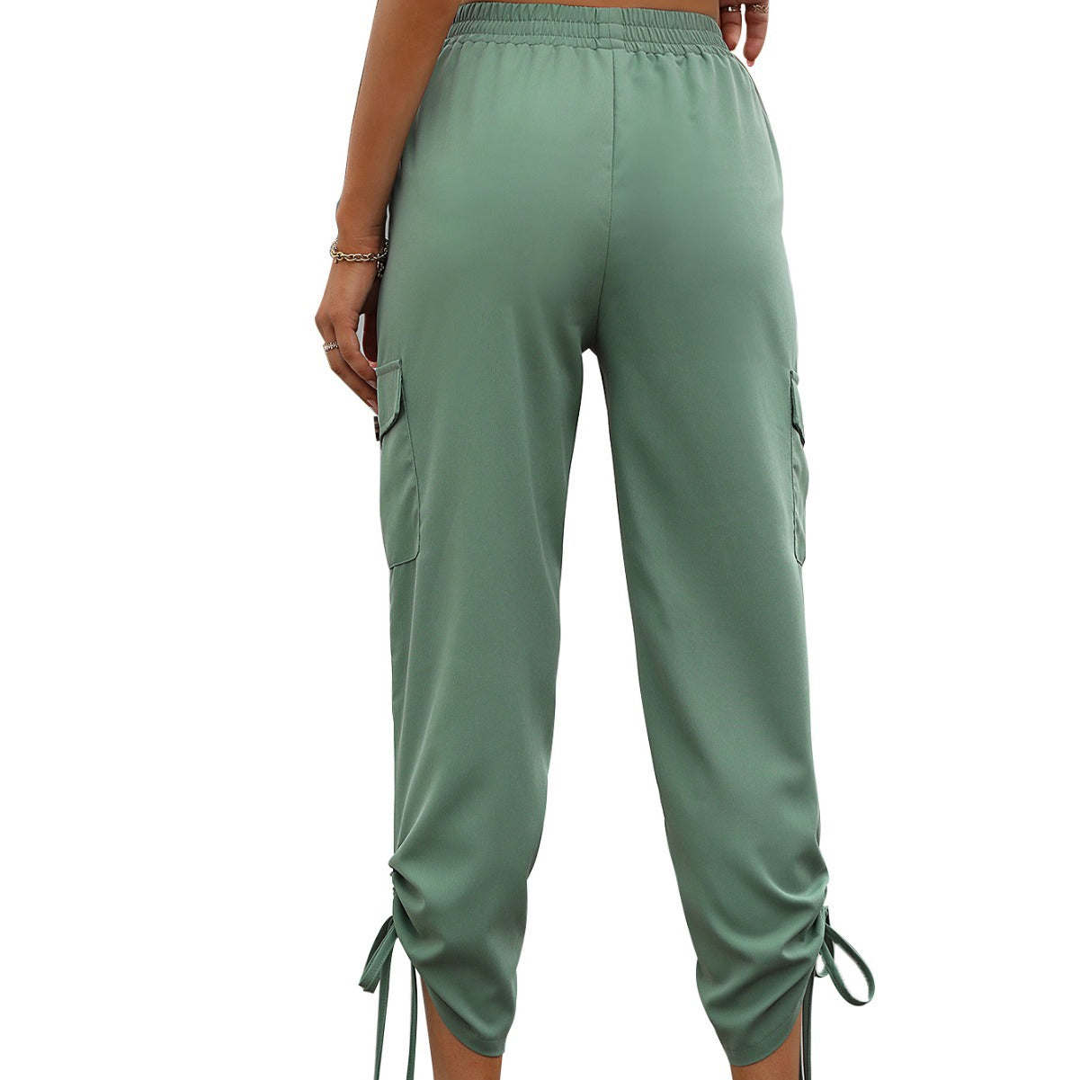 Damen Cargo-Hose Elastischer Bund Seitenschlitze Eveloria