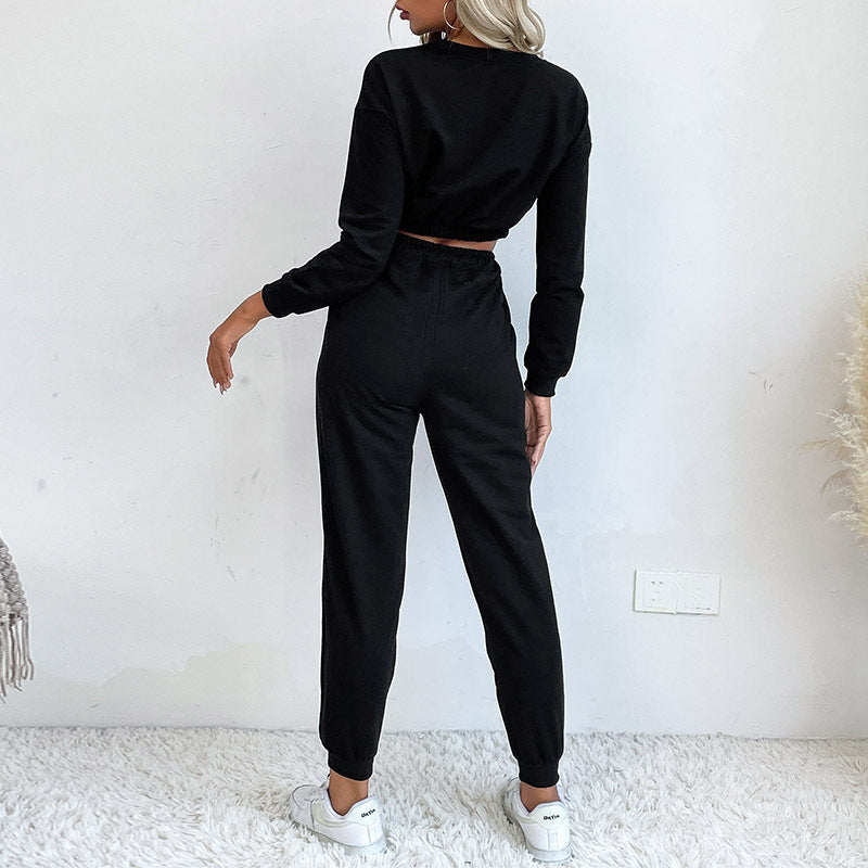 Damen Jumpsuit Elastischer Bund Knoten-Detail Eveloria