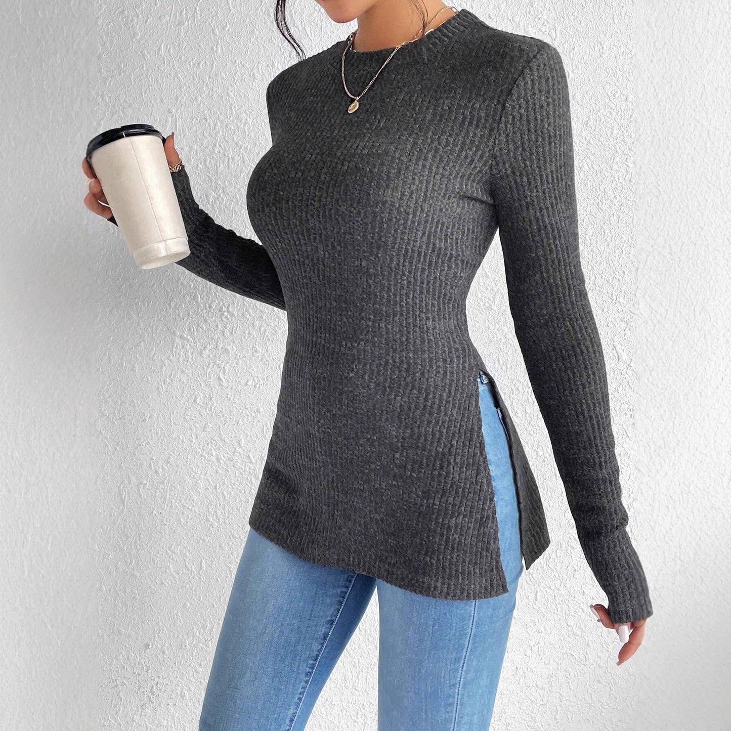 Damen Langarmshirt Eveloria Baumwolle