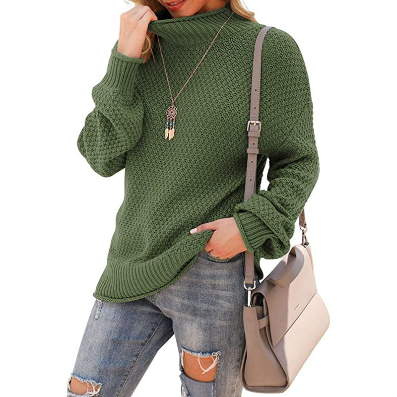 Damen Strickpullover Hohler Kragen Strukturiert Eveloria