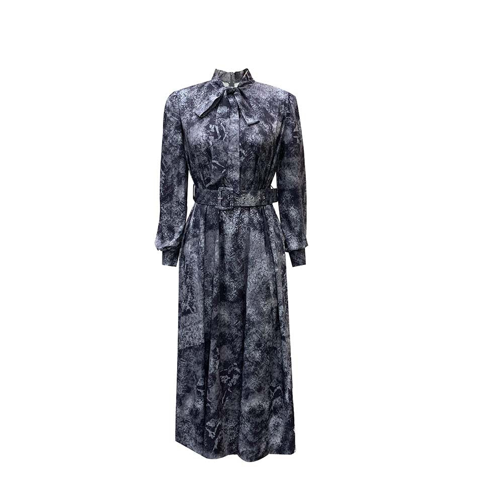 Damen Midi-Kleid mit Schleife und Gürtel Eveloria