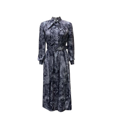 Damen Midi-Kleid mit Schleife und Gürtel Eveloria