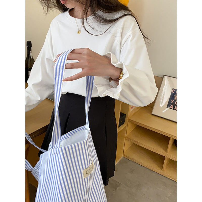 Damen Langarmshirt Rüschendetails Baumwolle Weiß - Eveloria