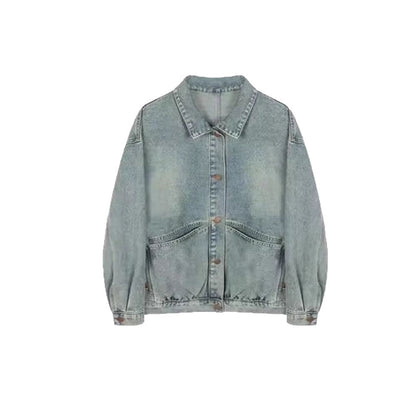 Damen Oversized Jeansjacke Relaxed Fit Eveloria