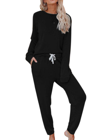 Damen Lounge-Set Oversized-Pullover und Hose Bequem Grau Eveloria