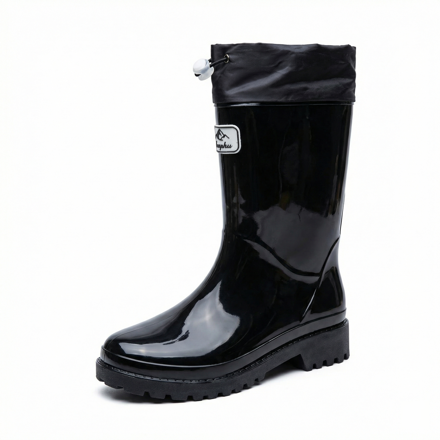 Damen Gummistiefel Verstellbares Schnürsystem Eveloria Schwarz - Eveloria