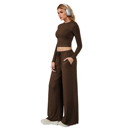 Damen Jogginganzug Weites Design Elastischer Bund Eveloria