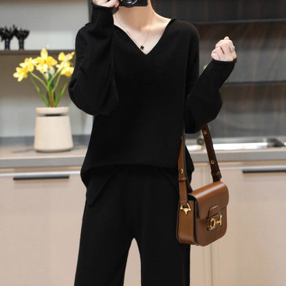 Damen Pullover V-Ausschnitt Weiches Material Lässiger Schnitt