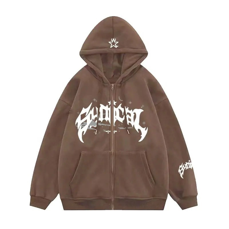Damen Kapuzensweater mit Grafik und Taschen