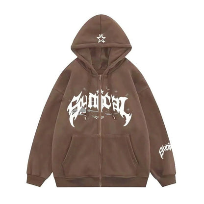 Damen Kapuzensweater mit Grafik und Taschen