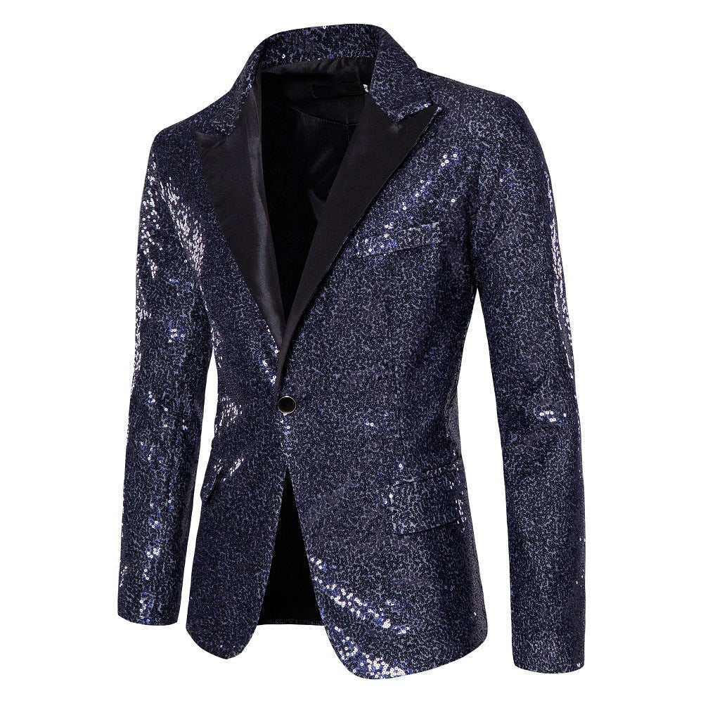 Herren Blazer Pailletten schimmernd Eveloria