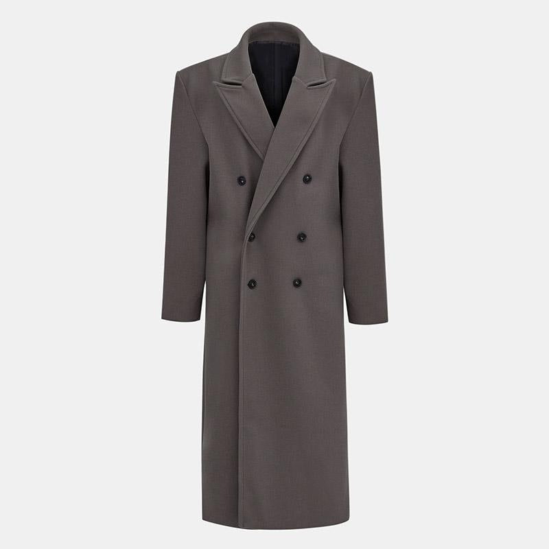 Damen Doppelreiher Wollmantel Elegantes Design Eveloria