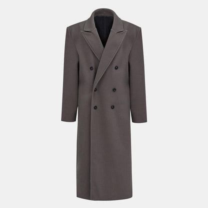Damen Doppelreiher Wollmantel Elegantes Design Eveloria