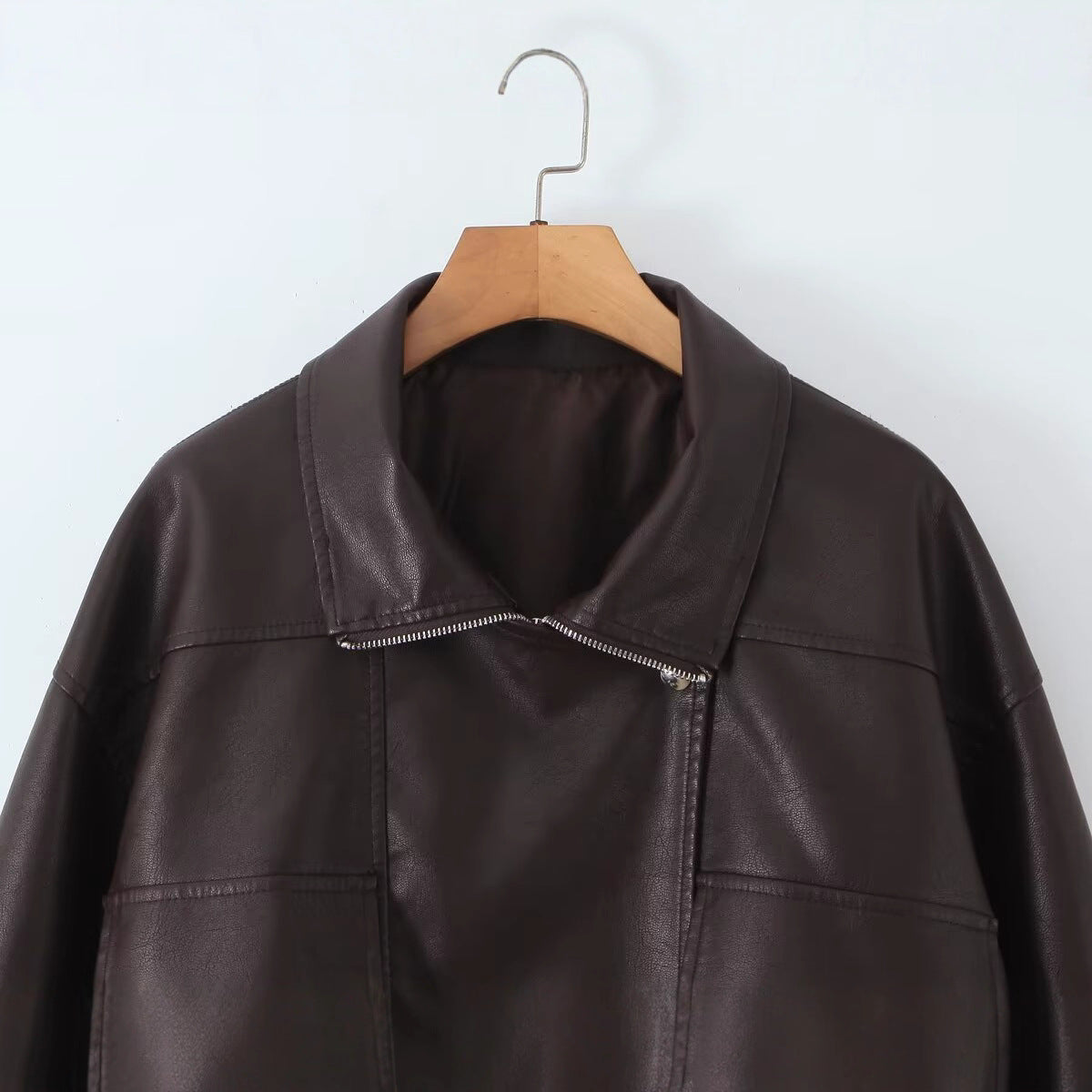 Damen Kunstlederjacke Modern Praktisch Eveloria