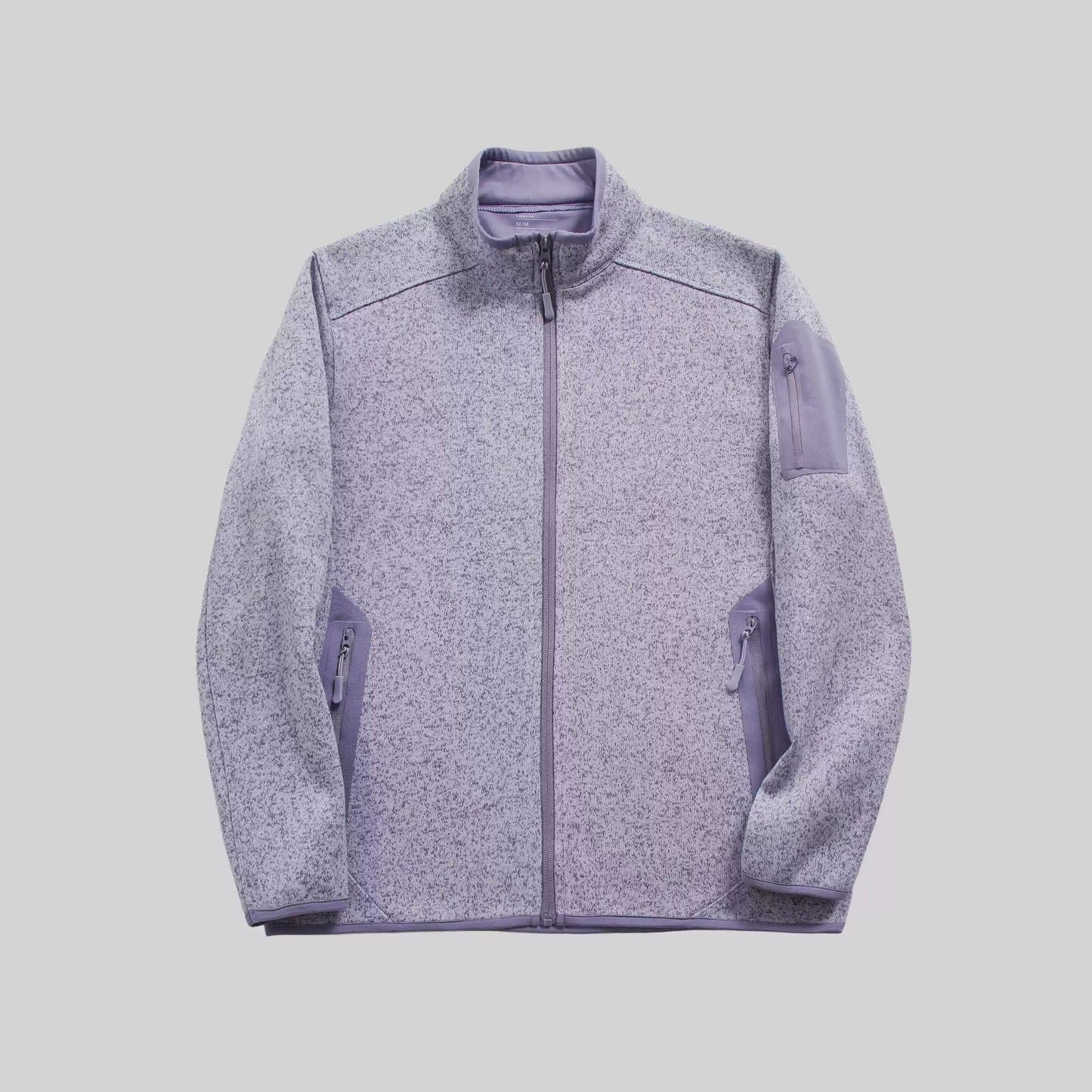 Eveloria Damen Fleecejacke Reißverschlusstaschen Hochkragen