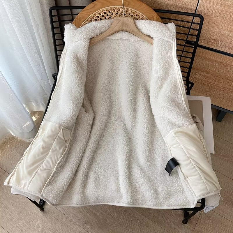 Damen Fleecejacke Hochkragen Reißverschluss Eveloria