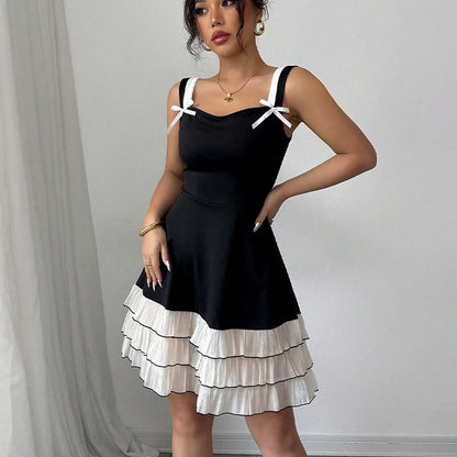 Damen Sommerkleid Rüschen Dekorative Träger Eveloria - Eveloria