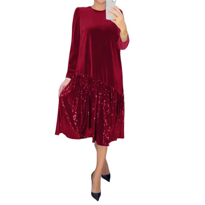 Eveloria Damen Partykleid mit Funkelrock Weiches Oberteil