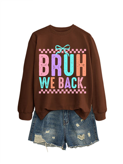 Damen Sweatshirt Bequem Fröhlicher Druck Grau Eveloria