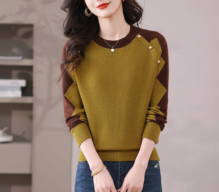 Damen Pullover Lässig mit Applikationen Eveloria