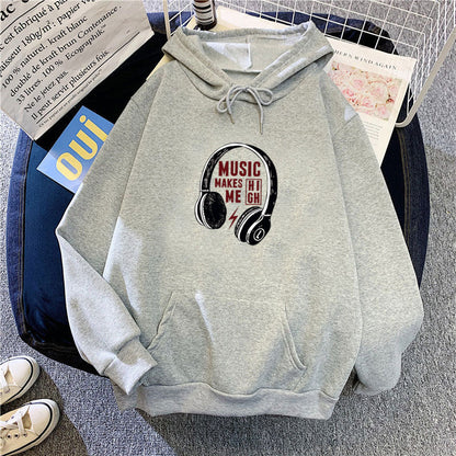 Damen Kapuzenpullover Musik-Design Eveloria