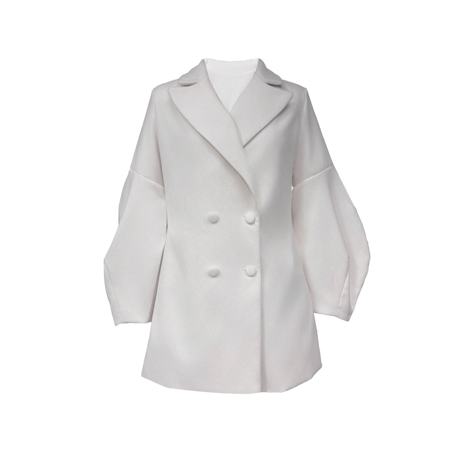 Damen Blazer-Kleid Doppelreihig Voluminöse Ärmel Eveloria
