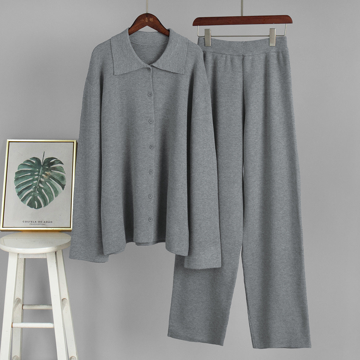 Damen Strickoberteil Rippmuster