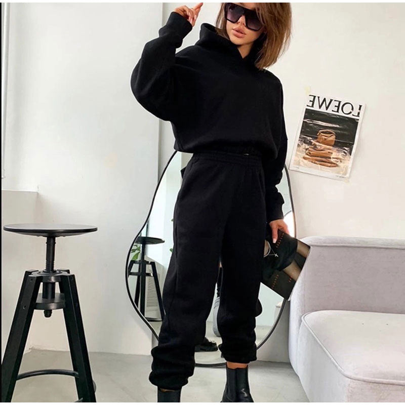 Damen Sportliches Lounge-Set Oversized Hoodie Jogginghosen Eveloria