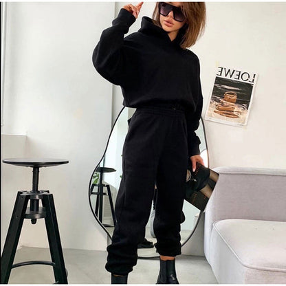 Damen Sportliches Lounge-Set Oversized Hoodie Jogginghosen Eveloria