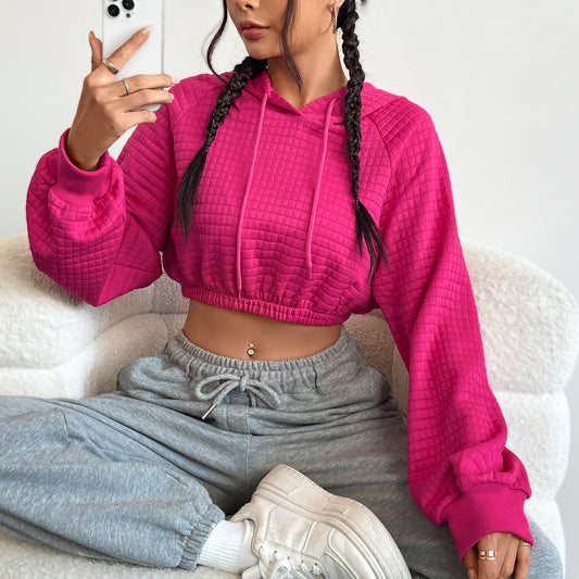 Damen Cropped Hoodie Strukturiertes Design Eveloria - Eveloria
