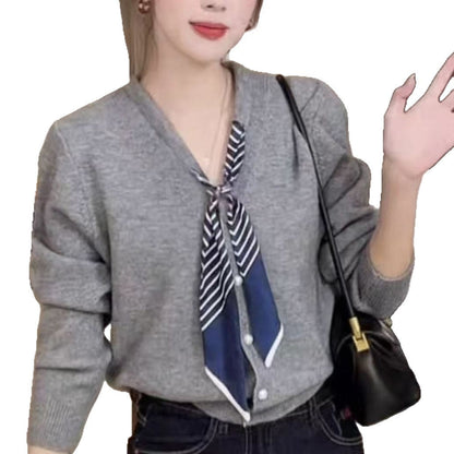 Damen Pullover mit Halstuch Elegant Eveloria