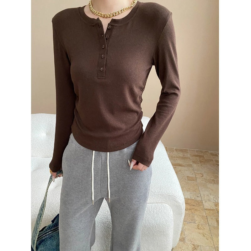 Damen Langarmshirt mit Rippdetails Eveloria