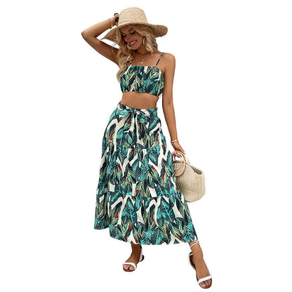 Damen Crop- und Maxi-Rock Set Sommerlich Eveloria