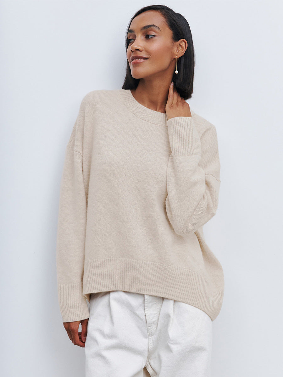 Damen Strickpullover Komfortabel Lässig Eveloria