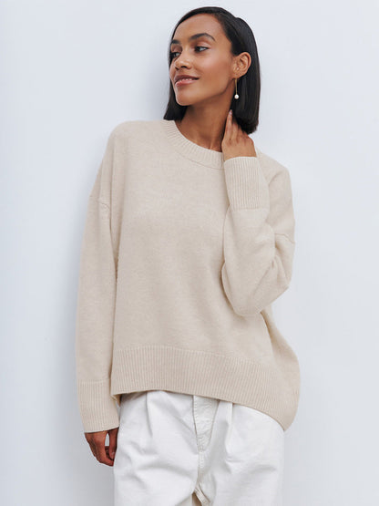 Damen Strickpullover Komfortabel Lässig Eveloria