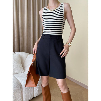 Damen Oberteil Gestreift Eleganter Schnitt Eveloria