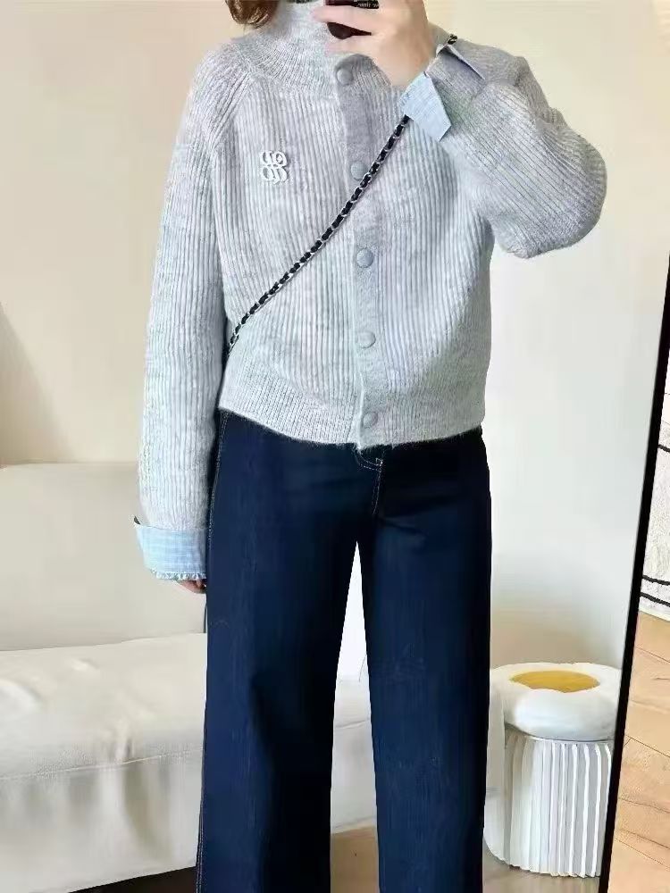 Damen Strickjacke Edle Knöpfe Eveloria