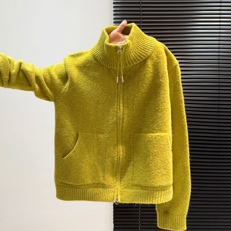 Damen Thermostrickjacke Hochschließend 2 Taschen Eveloria