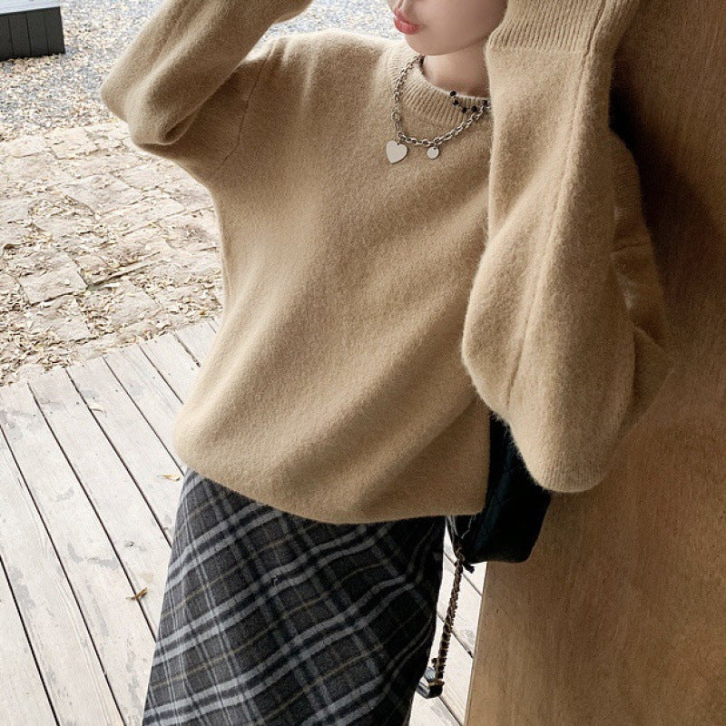 Damen Strickpullover Oversized Bequem Eveloria