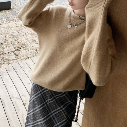 Damen Strickpullover Oversized Bequem Eveloria