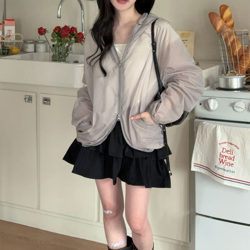 Damen transparente Übergangsjacke Eveloria -> Damen Übergangsjacke
