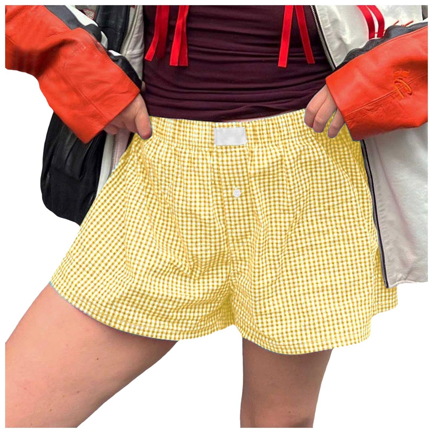 Damen Boxershorts Kariert Eveloria